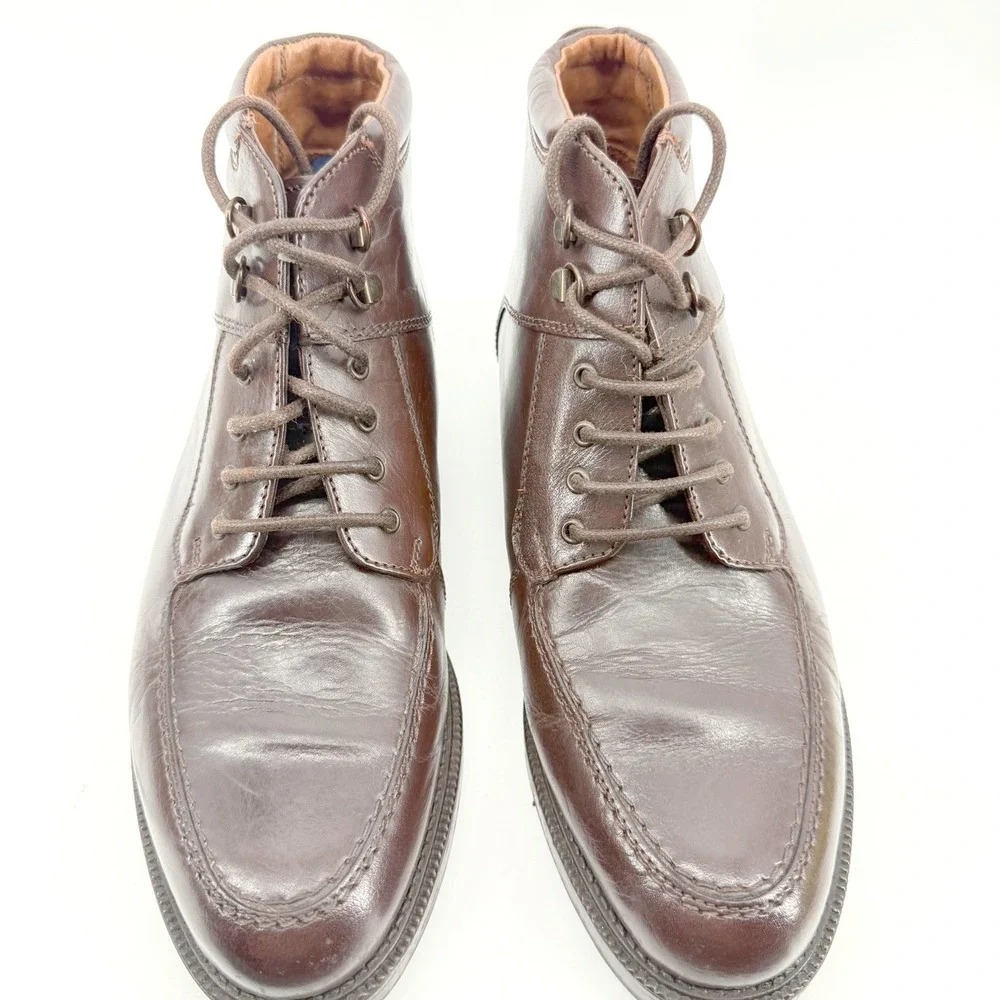 Giorgio Brutini Lennon Chukka Boots Men 7.5 Brn Leather Moc Toe Lace Up